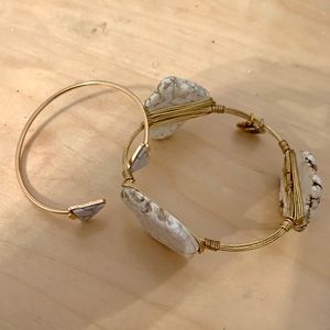 Two marble bracelets sold as a pair